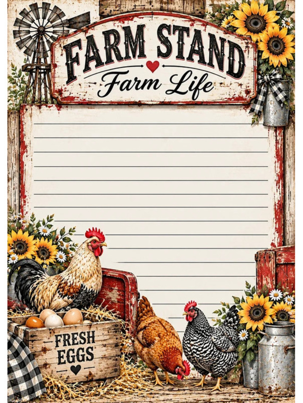Farm Life 5x7 Notepad  Set of 2